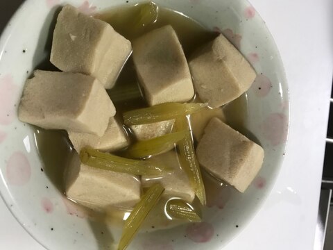 高野豆腐とふきの麺つゆ煮物(^○^)☆